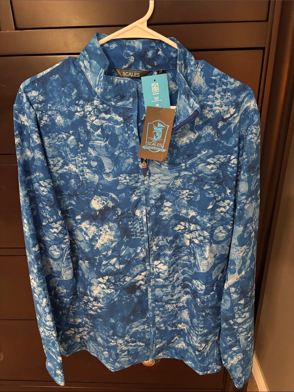 Scales Blue Performance Zip-Up Jacket